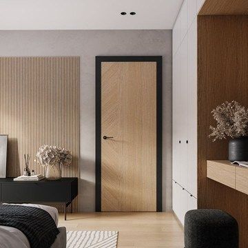 Drzwi wewnętrzne Porta 4 Żywioły Ziemia Z.1 z czarną ościeżnicą
