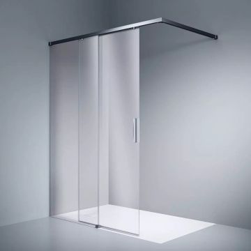 KABINA WALK-IN BEZRAMOWA 120 HUPPE VITA PURE BLACK EDITION + WSPORNIK POPRZECZNY 120 HUPPE VITA PURE