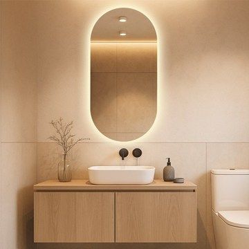 Lustro Multi Line Longer owalne z podświetleniem LED