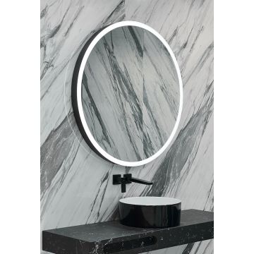 LUSTRO OKRĄGŁE 100 BLACK MIIOR MIN 100 411101 / 401101 R010C LED WŁĄCZNIK SENSORYCZNY