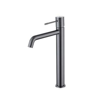 Bateria umywalkowa stojąca wysoka Multi Line Turia, gun metal PVD