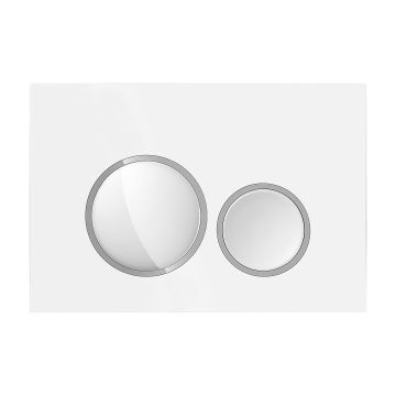 Przycisk spłukujący do WC Multi Line Koral Ring, biały połysk