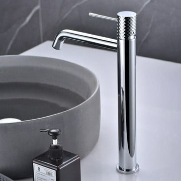 Bateria umywalkowa stojąca wysoka Multi Line Turia, chrom