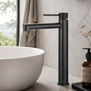 Bateria umywalkowa stojąca wysoka Multi Line Toska, gun metal PVD