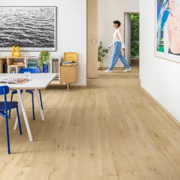 Panele podłogowe Quick Step Dąb bawełniany IM8254 8 mm V-fuga