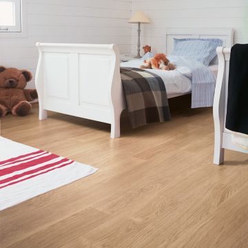Panele podłogowe Quick Step Dąb biały satynowy EL915 8 mm 