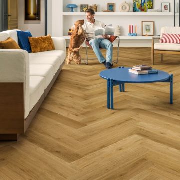 Panele podłogowe Quick Step Dąb cynamonowy IMD8244 8 mm Jodełka