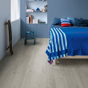 Panele winylowe Quick Step Dąb bawełniany zimno-szary AVMPU40201 6 mm V-fuga