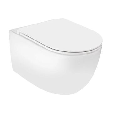 Zestaw miska wc wisząca Pure Edge z powłoką Intelligent Coat z deską wolnoopadającą Ksuro 01