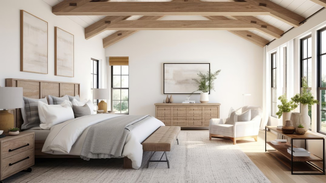 Sypialnia w stylu Modern Farmhouse